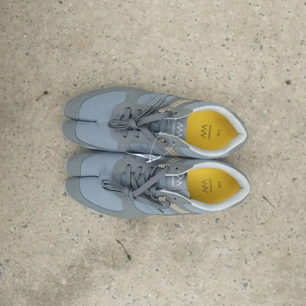 NWT Marugo Sports Jog III Tabi Shoes Gray 28cm US Men 10 Women 11.5 Split Toe JP